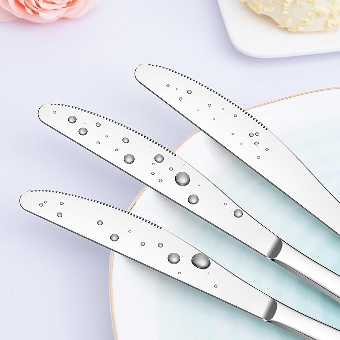 36 Pieces Butter Knives Set - 9 Inches Butter Knife, Food Grade Stainless Steel Dinner Knives Set, Mirror Polished Knife Silverware for Home, Restaurant, Kitchen, Dishwasher Safe