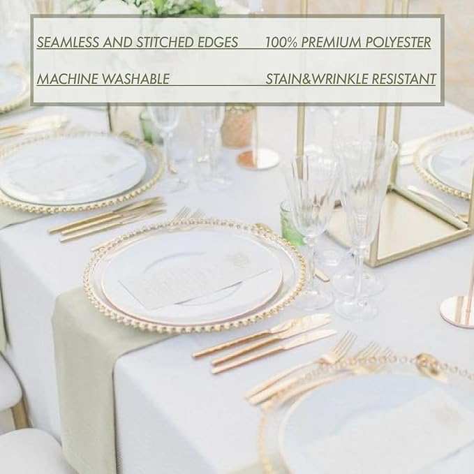 4 Pack White Rectangle Tablecloth 60 x 102 Inch for 6 FT Tables, Wrinkle Resistant Washable Polyester Table Cover for Wedding Dining Buffet Parties and Camping, Mantel Blanco Para Mesa Rectangular