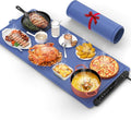 Warming Mat for Food Extra Large: 36"X16" Adjustable Silicone Food Warming Mat Heating Pad Food Warming Pad for Kitchen Counter Warming Trays for Buffets Party Hot Plates for Countertop Family Blue