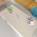 Leather Table Cover,1.8mm Thick,24x60 Inch Desk Cover,Large Desk Mat,Table Protector,Table Cover Protector,Desk Protector,Table Pad,(Beige+Light Gray,24x60)