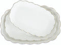 Kassel Ceramic Serving Platter Set | 14”/12”/10” Oval Serving Trays for Entertaining at Parties and Weddings | Oven Safe Large Serving Trays for Tacos, Steak and Cake