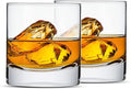 LUXU Crystal Whiskey Glasses, 13oz Heavy Base Old Fashioned Rocks Glasses - Lowball Bar Glasses for Bourbon, Scotch Whiskey, Cocktails, Cognac - Large Cocktail Tumblers Set of 2