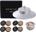 Cocktail Smoker Kit AOKE Metallic Whiskey Smoker Kit with 4 Flavors Wood Chips for Whiskey and Bourbon Old Fashioned Smoker Kit for Enhancing Drink Flavors Whiskey Gifts for Men Father's Day