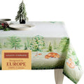Maison d' Hermine Table Cloth Rectangle Table 100% Cotton 70 x 140 Inches Fall Tablecloth Reusable Everyday Use for Thanksgiving Christmas Decorations Dining Farmhouse Party (Winter Mornings)