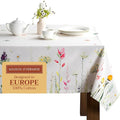 Maison d' Hermine Table Cloth Square Table 100% Cotton 60 x 60 Inches Tablecloth Reusable Decorative for Dining Room Farmhouse Home Valentines Day Decorations Spring Summer - Botanical Fresh