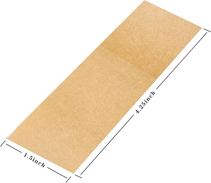 Germiwipe 500 Pcs 1.5×4.25 Inch Kraft Paper Napkin Rings - Self Adhesive Silverware Wraps Bands for Party Wedding Catering Restaurant Home Dinner Decor
