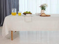 D'Moksha Homes Linen Tablecloth 60 x 90 Inch - 100% Pure Linen Light Natural Tablecloth for Rectangle Tables - Machine Washable Table Cloth for Valentines, Spring, Easter
