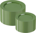 I00000 200 Pcs Green Plastic Plates, Green Disposable Plates Include 100 Dinner Plate 10’’ and 100 Dessert Plate 7’’ Perfect for Birthday, Party & Wedding