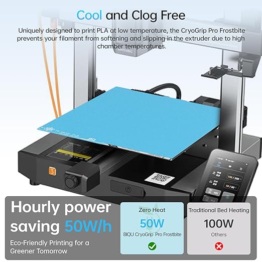 BIQU CryoGrip Pro Frostbite for Kobra 3 Combo 3D Printer 250x250mm Cold Build Plate Room Temperature Print Double Sided Upgrade Plate Removable Surface Platform
