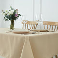maxmill Rectangle Tablecloth Weaved Pattern Waterproof Spillproof Wrinkle Free Table Cloth, Kitchen Dining Tabletop Decoration, Fabric Table Cover for Holiday Parties, 52 x 70 Inch, Natural