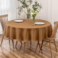 maxmill Fall Round Tablecloth Swirl Design Spillproof Wrinkle Free Heavy Weight Soft Table Cloth Decorative Fabric Tabletop for Harvest Celebration Thanksgiving Dinner Round 90 Inch, Fall Leaf