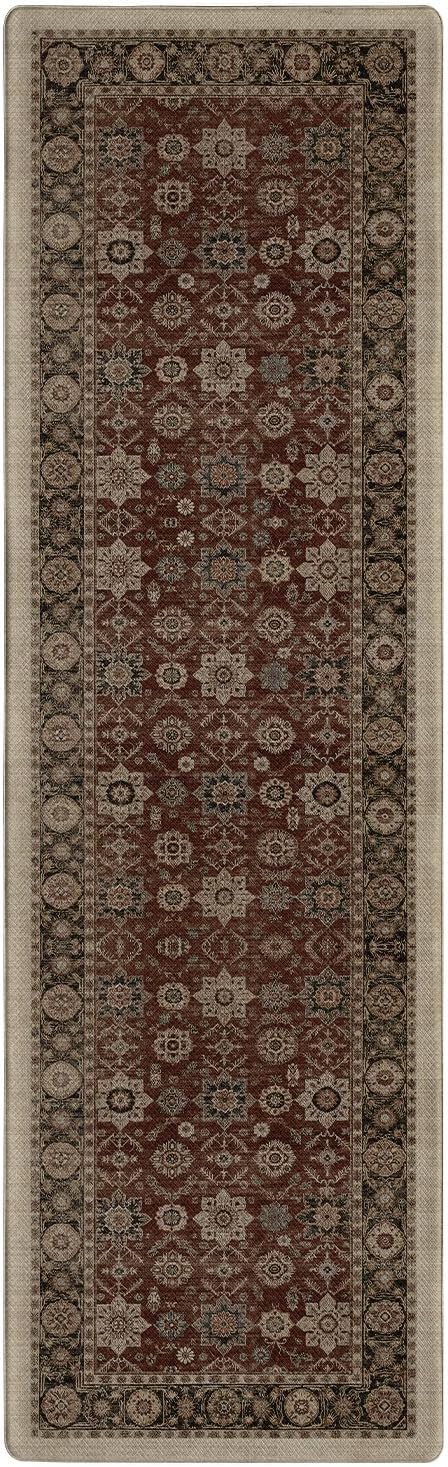 Color&Geometry Anti Fatigue Kitchen Mats for Floor 24x87, Vintage Decor, Easy Clean, Waterproof & Oil Proof, 0.4" Thick Cushioned, Non-Slip Kitchen Runner Rug for Sink, Laundry, Office, Deep Russet