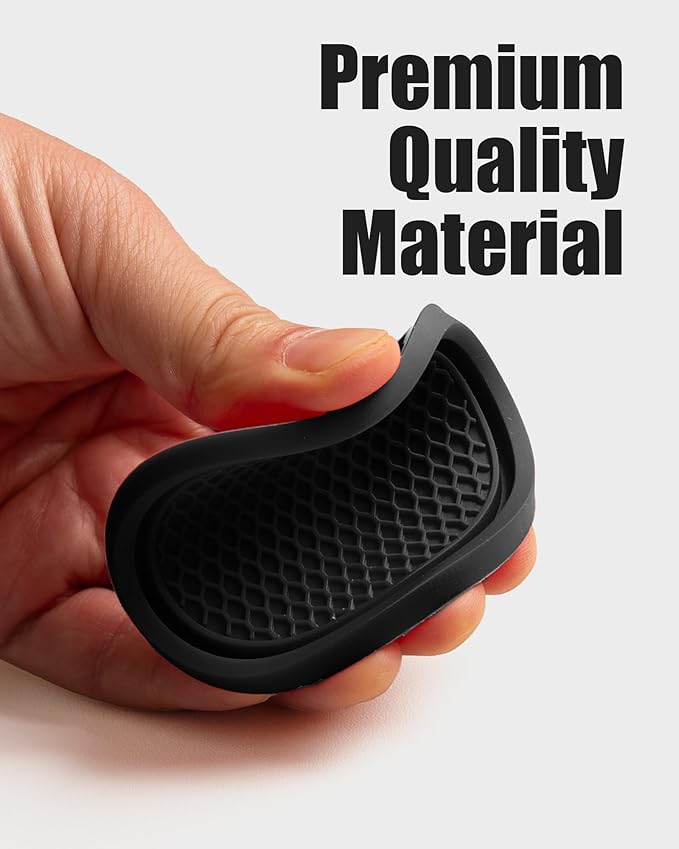 4 Pack Car Cup Coasters, Universal Non-Slip Silicone Cup Holder Inserts, Car Interior Accessories, Black
