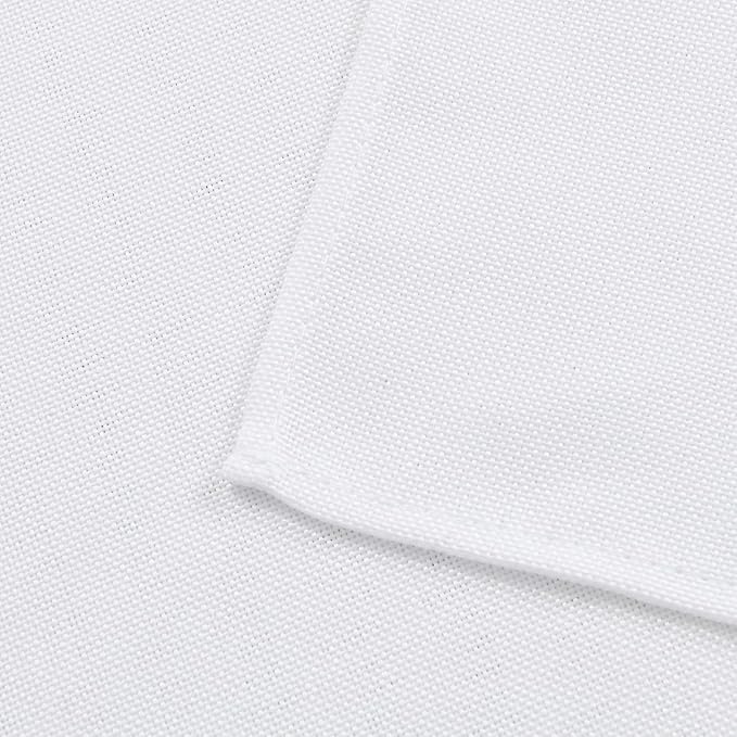 Hiasan Faux Linen Square Tablecloth - Wrinkle and Stain Resistant Washable Table Cloth for Kitchen Dining Room Holiday Table Cover for Party Dinner, White, 54 x 54 Inch