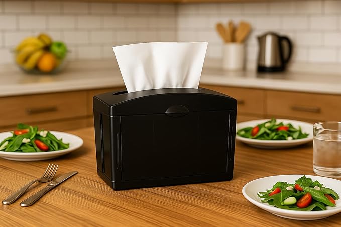 Tabletop Comercial Napkin Dispenser (Servilleteros para Restaurantes) - Stainless Steel Comercial Holder for Interfold Napkins - Dual - Sided Acces
