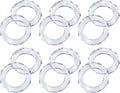 CLEENTABLE Handmade Acrylic Napkin Rings - Modern Serviette Buckles Set of 12 for Home and Kitchen- Napkin Holder for Fall Thanksgiving Christmas (Transparent)