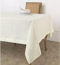 Solino Home Ivory Linen Tablecloth 60 x 132 Inch - 100% Pure Linen Table Cloth for Rectangle Tables - Fete, Machine Washable Tablecloth for Spring, Easter