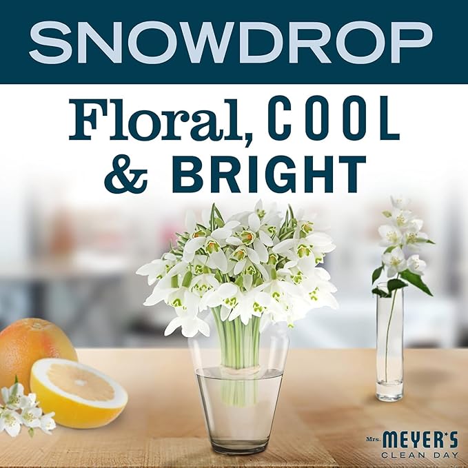 MRS. MEYER'S CLEAN DAY Liquid Dish Soap, Limited Edition Snowdrop, 16 Fl. Oz - Pack of 3