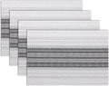 Winknowl Placemats, Set of 4 Heat Resistant Stain Resistant Woven Vinyl Insulation Place mats, Durable Washable Elegant Table Mats for Dining (White)