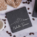 Blue Ridge Mountain Gifts - Nashville TN Skyline Coasters, Set of 4 - Nashville Tennessee Souvenir, Slate Coasters with Minimalist Skyline, Housewarming Gift for Friends, Family, & Neighbors