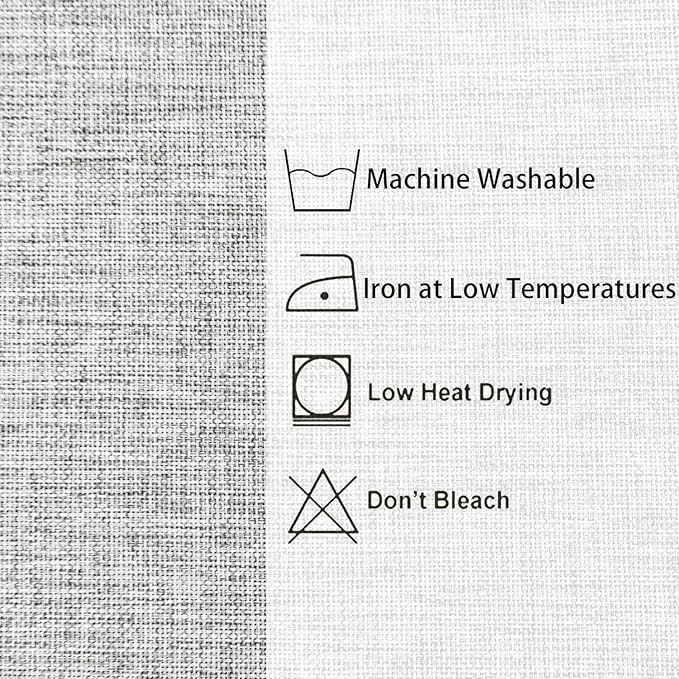 Hiasan Faux Linen Rectangle Tablecloth - Wrinkle and Stain Resistant Washable Table Cloth for Kitchen Dining Room Holiday Table Cover for Dinner, Light Grey, 90 x 156 Inch