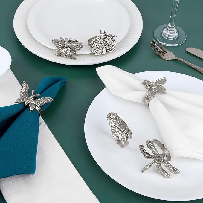 12-Pack Assorted Metal Napkin Rings - Premium, Durable & Rust-Resistant Tabletop Decor for Weddings, Parties & Everyday Dining Versatile - Elegant, Lightweight, Modern & Vintage - ALPHA Living HOME