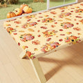 Smiry Rectangle Thanksgiving Table Cloth, Waterproof Elastic Fitted Tablecloths for 8 Foot Tables, Washable Polyester Table Cover for Autumn Harvest Parties (Pumpkin Sunflower, 30"x96")