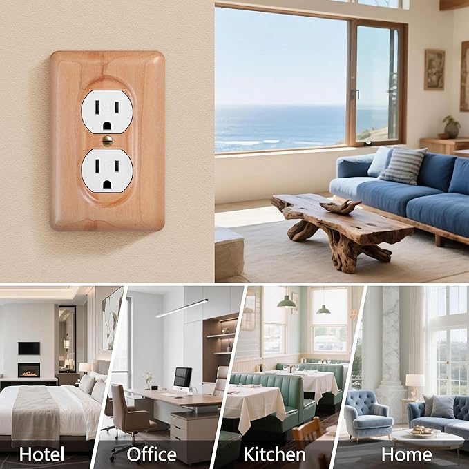 Elegant Maple Wood Outlet Covers Decorative Wood Outlet Covers For Home Decor