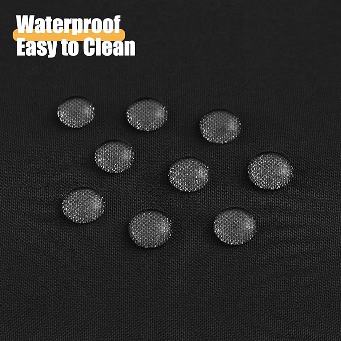 Smiry Rectangle Table Cloth, Waterproof Anti-Scratch Polyester Tablecloth, Decorative Washable Fabric Table Cover for Dining, Buffet, Parties and Outdoor, 60x84, Black