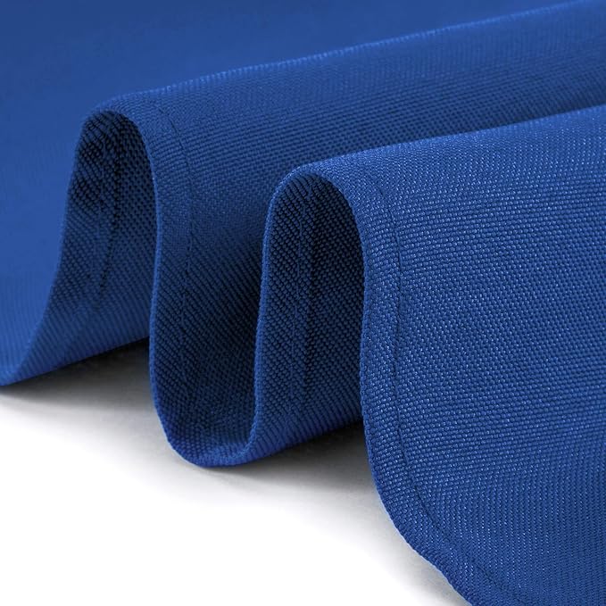 Lann's Linens 90 x 156 Inch Rectangular Tablecloth, Washable Polyester Fabric Table Cloth for Dining Tables, Parties, Restaurant, Wedding - Royal Blue