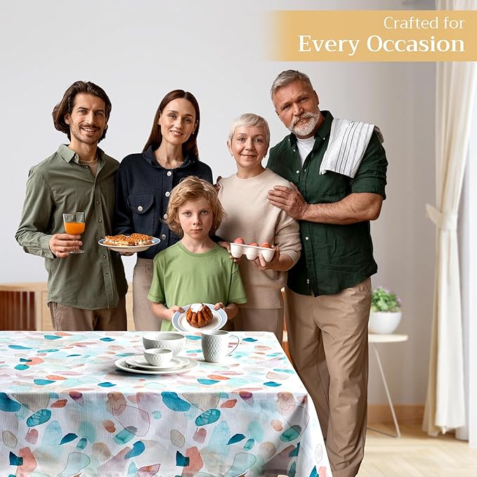 Maison d' Hermine Table Cloth Rectangle Table 100% Cotton 60 x 90 Inches Tablecloth Reusable Decorative for Dining Room Farmhouse Home Valentines Day Decorations Spring Summer - Summer Picnic
