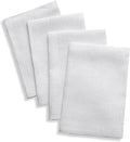 Solino Home Linen Napkins Set of 4-100% Pure Linen Silver Cloud Dinner Napkins Cloth 20 x 20 Inch for Winter - Fete, Handcrafted and Machine Washable