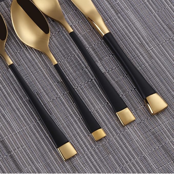 Blue-Gold Silverware ZILNEHZ Flatware Set for 6 Stainless Steel Cutlery Set Elegance Luxury Tableware Set Forks and Spoons Utensil Sets for Home Restaurant Dishwasher Safe