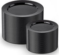 FLOWERCAT 200PCS Black Plastic Disposable Plates for Party - Black Plastic Plates - Serve for 100 Guests for New Year Parties and Birthday Events