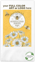 Custom Guest Towel/Dinner Napkins - Personalized Recycled Paper Content Napkins - Eco-friendly & Full-Color Digital Printed - Events & Celebrations - Pack of 50 - Coin Edge Embossed, 8"x 4.5"