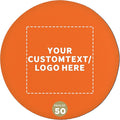50 Round Foam Bud Coasters Pack, 4 inch - Customizable Text, Logo - PU Foam, Party Favor - Neon Orange