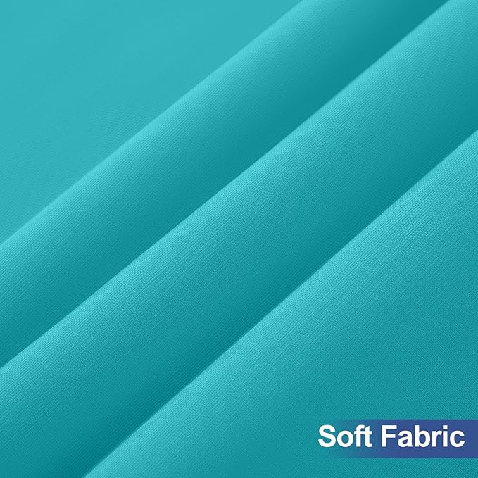 homing 2 Pack Rectangle Table Cloth, Elastic Fitted Fabric Tablecloth Fits for 8 Foot Folding Tables, Washable Table Cover for Picnic, Camping, Indoor & Outdoor (Turquoise, 30" x 96")