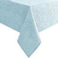 Hiasan Faux Linen Rectangle Tablecloth - Wrinkle and Stain Resistant Washable Table Cloth for Kitchen Dining Room Holiday Table Cover for Dinner, Lux Slate Blue, 60 x 84 Inch