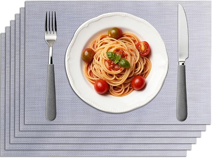 Nano-Air Color Mat:Temp-Triggered Placemat, Negative Ion & Eco-Friendly Nano Material,Fall Placemat& Kitchen Table Mats,Self-Cleaning&Easy-Clean,(≤25℃ Blue/≥35℃ Red)