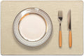 Jovono Faux Leather Placemats Set of 6, Waterproof & Heat Resistant Dinner Place Mats for Dining Table, Non-Slip Crocodile Embossed, Beige (17.8x11.8 Inch)