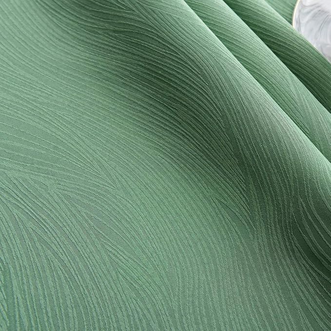 maxmill Jacquard Tablecloth Swirl Design Water Resistance Antiwrinkle Heavy Weight Soft Table Cloth for Buffet Banquet Parties Event Holiday Dinner Square 52 x 52 Inch Sage Green