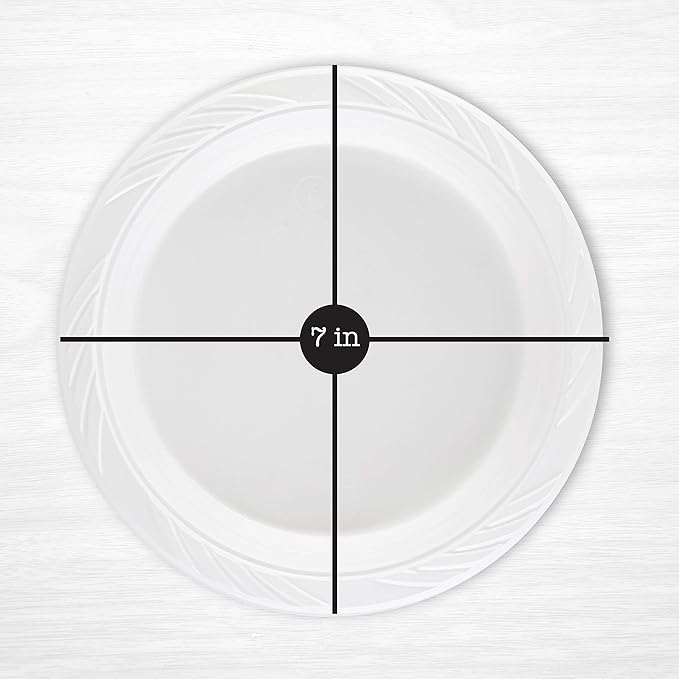 800 Count Disposable 7 Inch White Plastic Plates