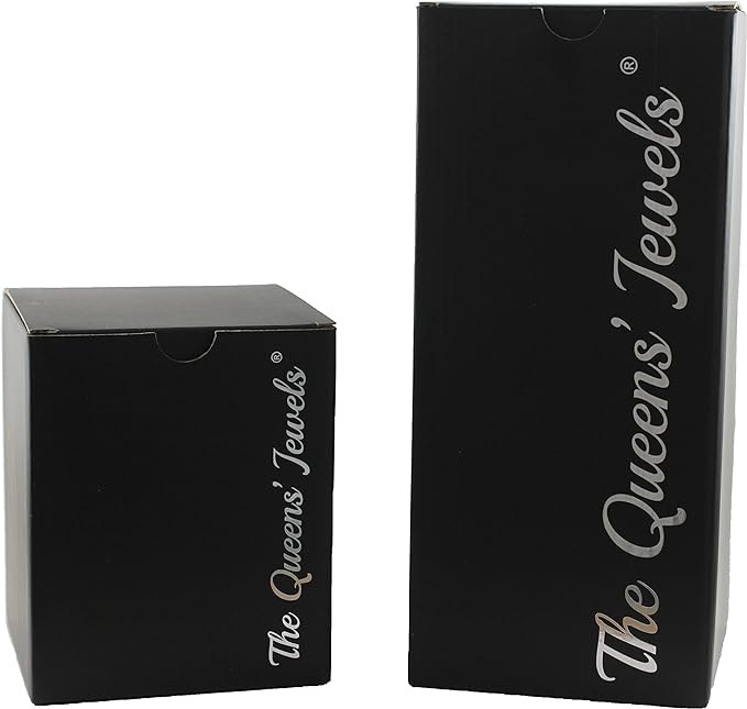 THE QUEENS' JEWELS – Flamingo Stemless Wine Glass, 21 oz. – Eye-Catching Sparkling Jewels – Hand-Decorated Glassware – Not Painted – Dazzling and Unique