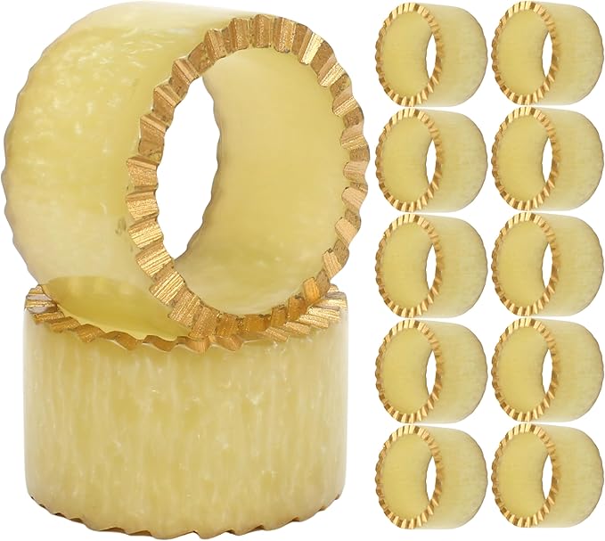 CLEENTABLE Epoxy Resin Napkin Rings Set of 12 - Handmade Dining Napkin Holder Classic, Everyday, Thanksgiving, Holiday, Christmas, Festive, Party, Gift, Farmhouse Décor (Green)
