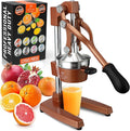Zulay Kitchen Cast Iron Juicer - Easy-to-Clean Heavy-Duty Manual Juicer, Professional Citrus Juicer - Stainless Steel Lemon Squeezer - Manual Citrus Press & Orange Squeezer - Orange Juicer