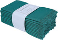 Bedding Craft Cotton Cloth Dinner Napkins Set of 12 – 18x18 Funfare with Frayed Selvedge Edges – Machine Washable Fabric Napkins for Weddings, Baby Showers, Parties & Everyday Dining