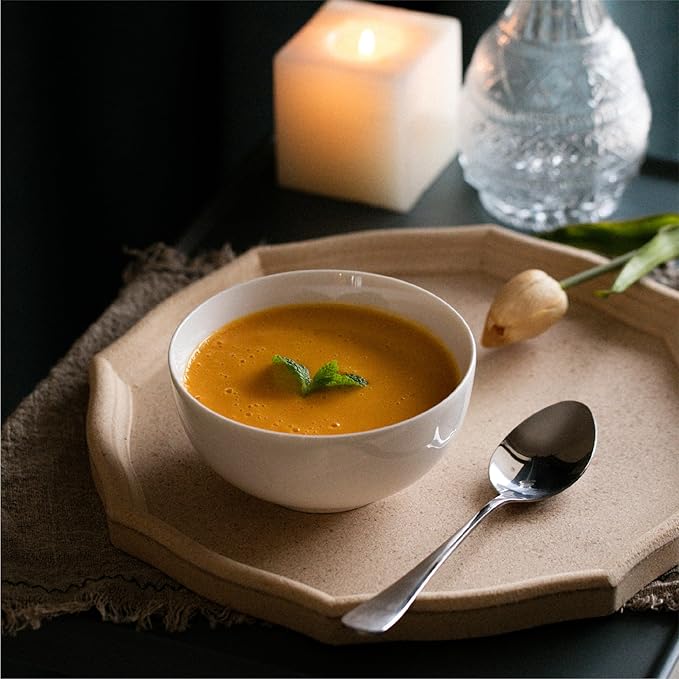 BTaT- White Soup Bowls Set of 12, 16 Ounces, Porcelain Dishes for Soup, Rice, Salad, Noodle, Microwave, Oven, Freezer & Dishwasher Safe, Deep White Cereal Bowls for Kitchen, Christmas Gifts