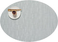 Chilewich Bamboo Placemats Set of 4 - Woven Oval Placemats - Reusable, Stain-Resistant, Indoor/Outdoor Tabletop Protection - 19" x 14" - Seaglass