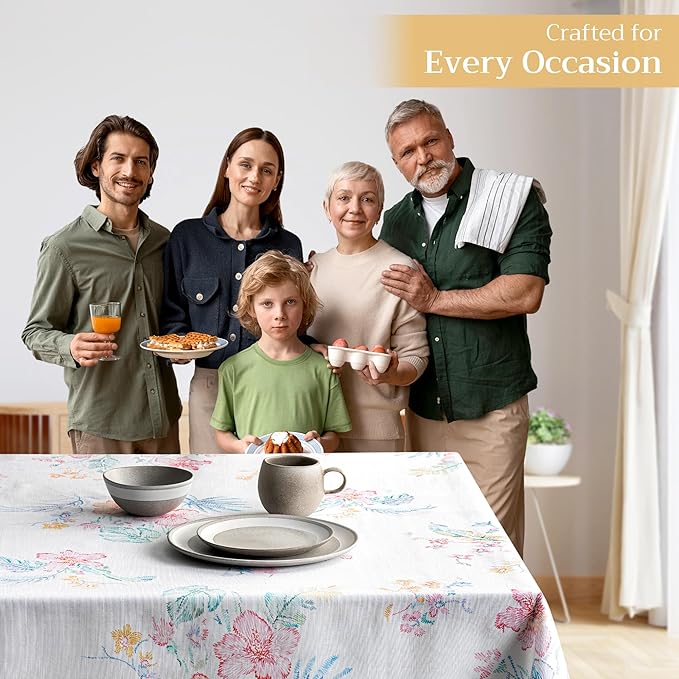 Maison d' Hermine Table Cloth Rectangle Table 100% Cotton 60 x 90 Inches Tablecloth Reusable Decorative for Dining Room Farmhouse Home Valentines Day Decorations Spring Summer - Paradise Island