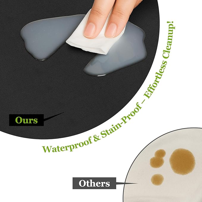 Warmstar Leather Table Cover 40 x 72 Inch, 1.8MM Thick PVC Table Protector Waterproof, Desk Cover Protector Non-Slip Desk Pad for Kitchen, Dresser, Gaming Desk,Dining Room Table